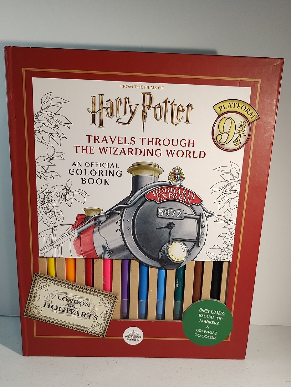 Wizarding World Harry Potter Coloring Book With Marker Set Stored In The Book